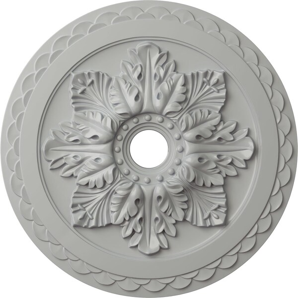 Ekena Millwork Bordeaux Deluxe Ceiling Medallion (Fits Canopies up to 4"), 23 5/8"OD x 3"ID x 2"P, Frost CM23BOFRF - main